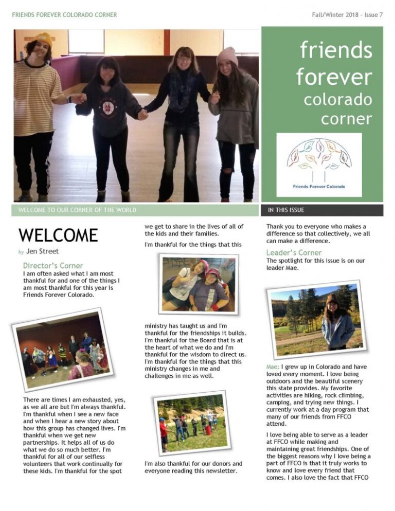 Newsletter Fall 2018 page 1