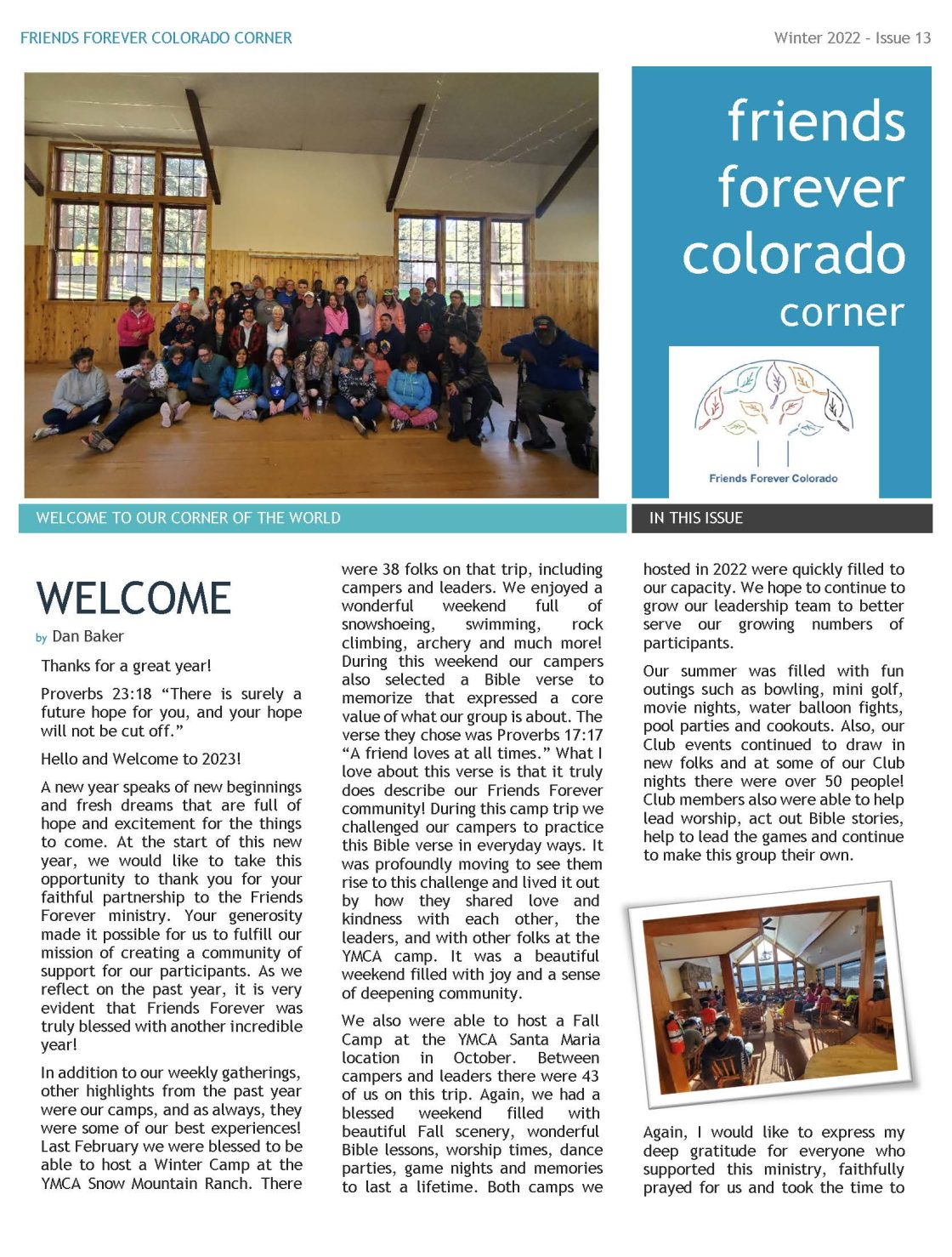 Newsletter page 1 Winter 2022