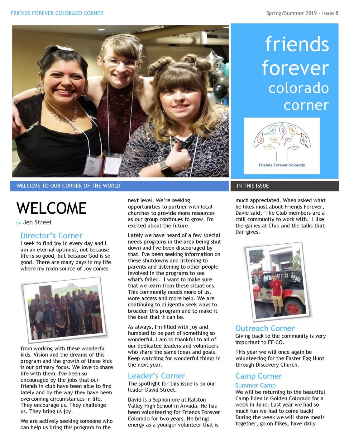 Spring 2019 Newsletter page 1